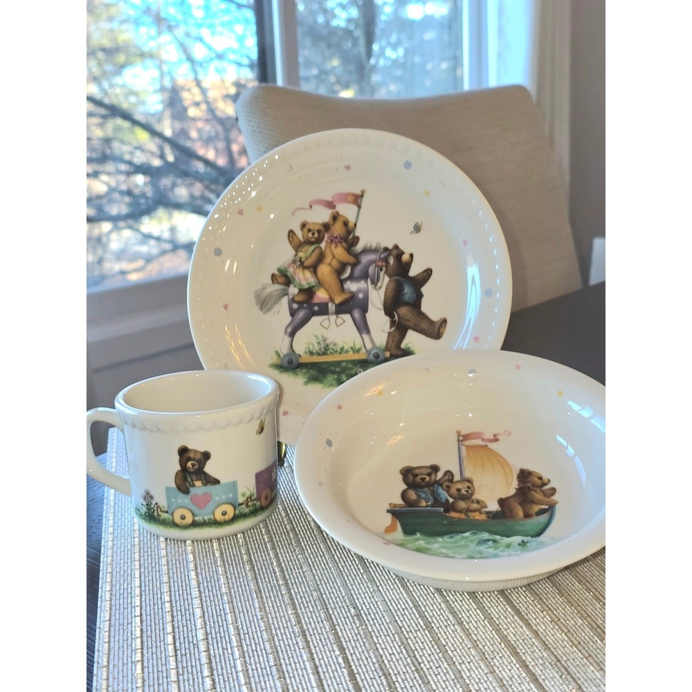 Lenox "Teddies on the Move" 3-Piece Children's‎ Fine China Set